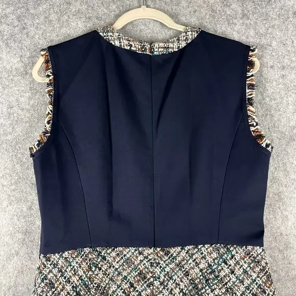 Tory Burch Tweed Pencil Dress Women 10 Textured Academia Career Old Money NEW - Picture 14 of 16